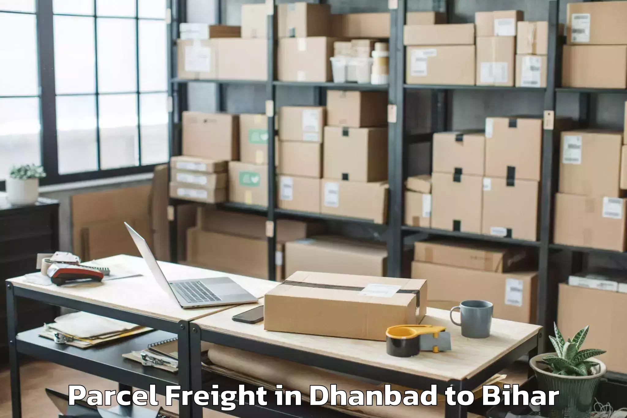 Top Dhanbad to Matihani Parcel Freight Available